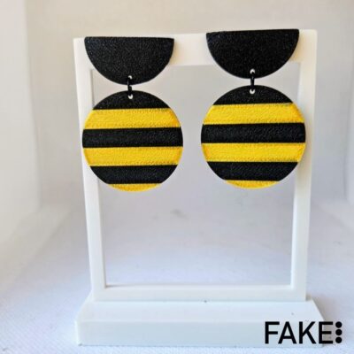 Pendientes deriva rayas negro y amarillo