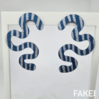 Pendientes iter meandro azul y plata