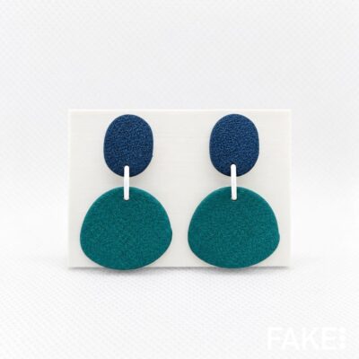Pendientes studio Dúo Marino azul y verde