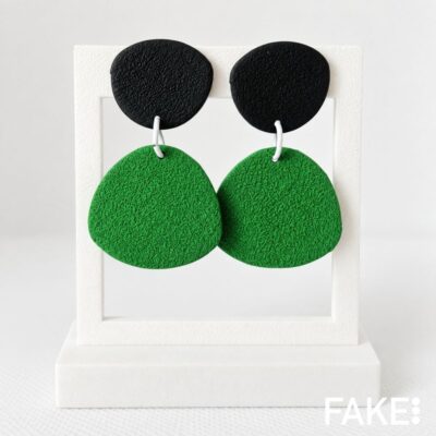Pendientes studio Dúo Verde negro y verde